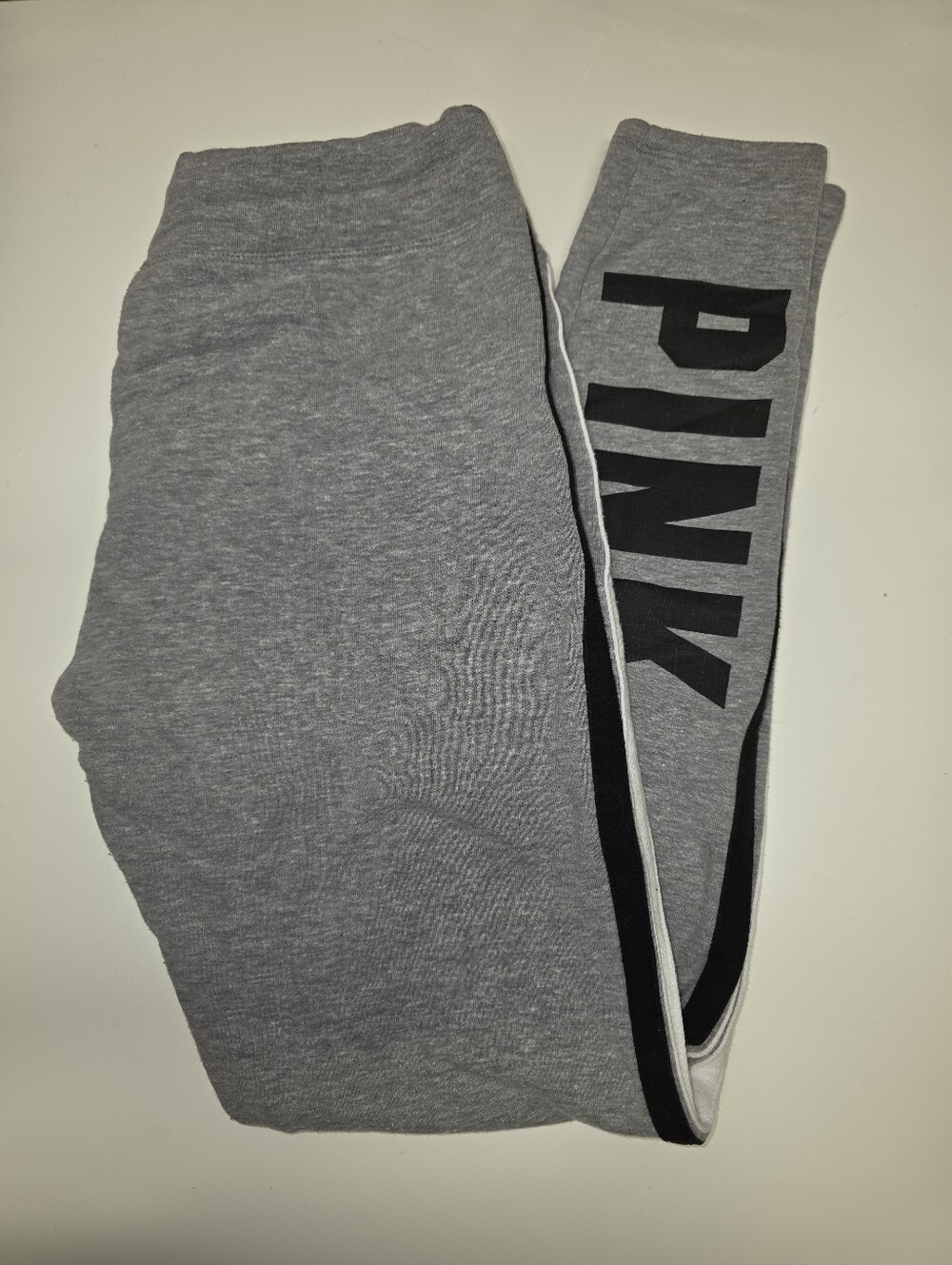 Victoria's Secret Pink Warm Everyday Fleece Drawstring Leggings Side Stiped XS
